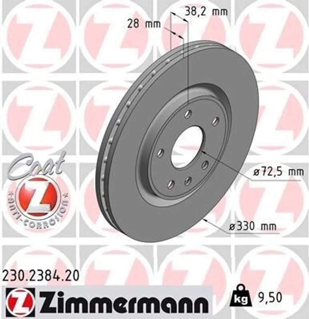 Disque de frein sans vibrations pour Fiat Freemont et Voyager V RT