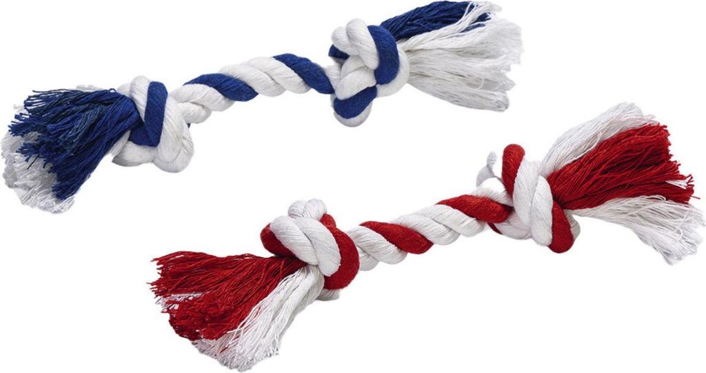 Corda da gioco Beeztees con 2 nodi - giocattolo per cani - Immagine del prodotto 