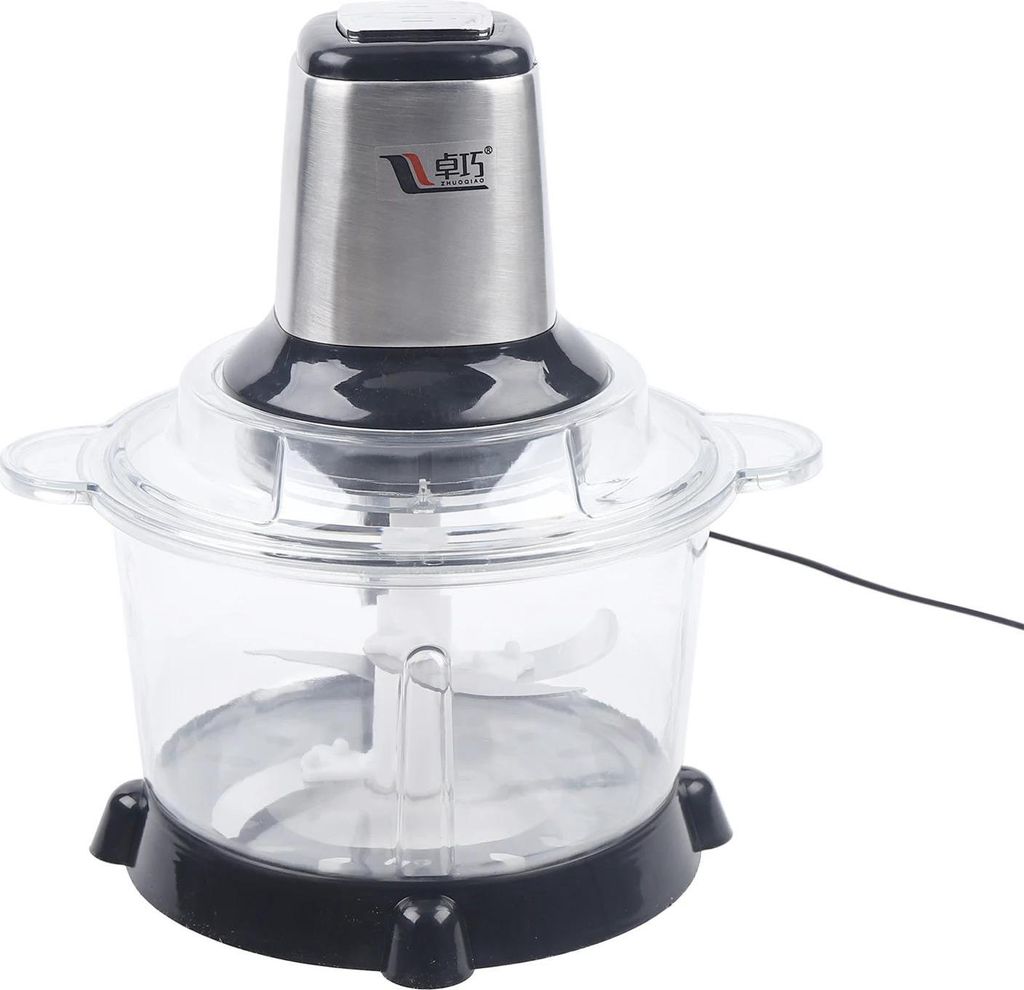 Küchen Zerkleinerer - Elektrischer Multizerkleinerer - 5 L Volumen - 4 Klingen - ca. 10000 U/min - bis 300 W - EU‐Stecker - Transparent