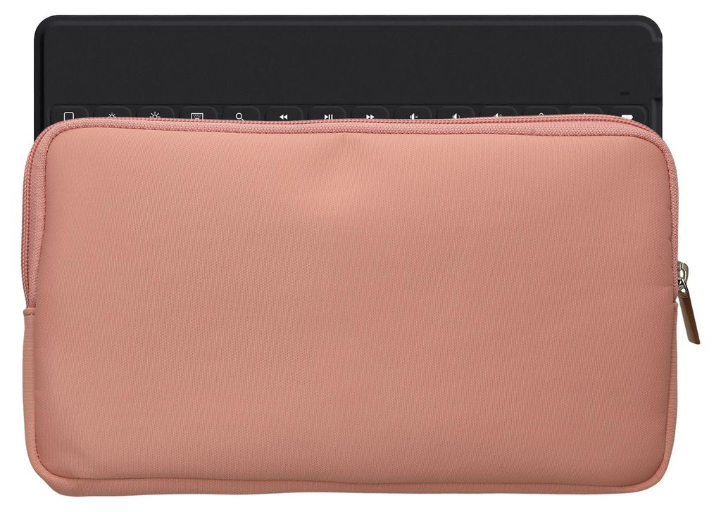 kwmobile Bluetooth Tastatur Cover kompatibel mit Logitech KEYS-TO-GO Hülle - Nylon Schutzhülle für Keyboard - Nylon Tasche mit Zipper - Pastell