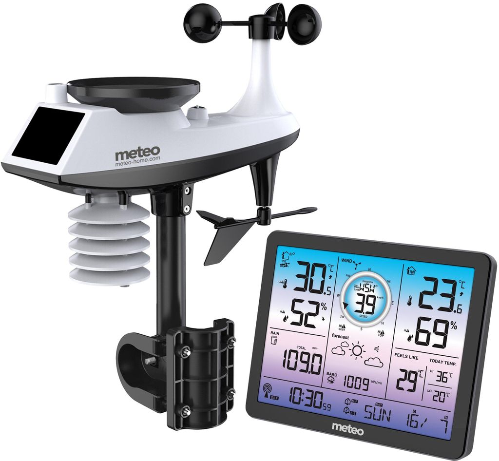 Weerstation met wind- en neerslagmeter Productafbeelding 