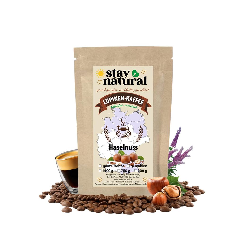 Stay Natural Lupinen Kaffee Ganze Bohnen 200g – Produktbild 