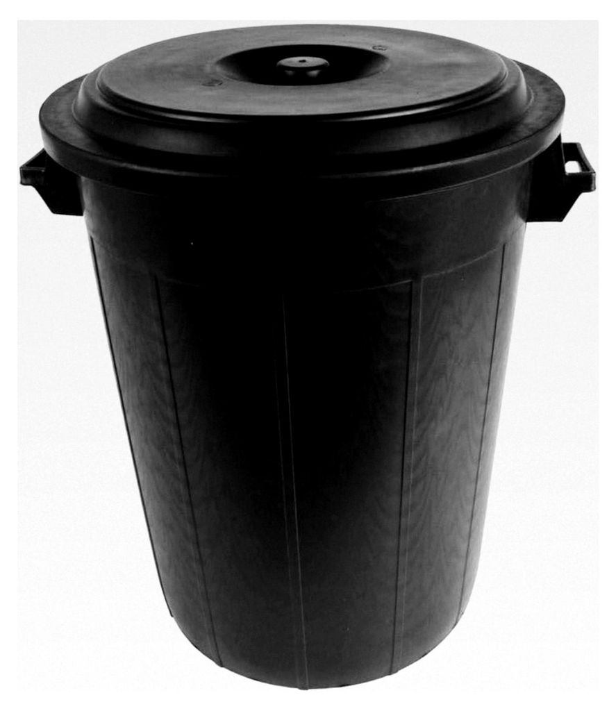 Robuste und vielseitige 100L Universaltonne in Schwarz mit Deckel - Ideal als Regentonne, Abfallbehälter oder Müllbehälter für private und gewe...