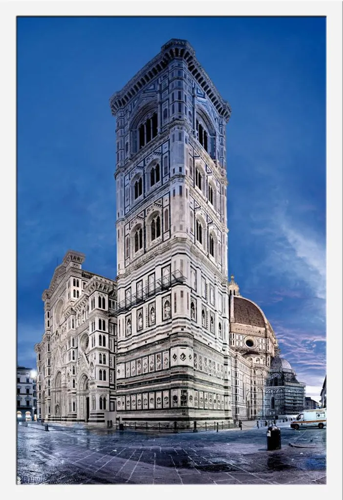 Poster Firenze Dôme de Florence Shinsuke® Maxi MDF blanc 61x91,5 cm