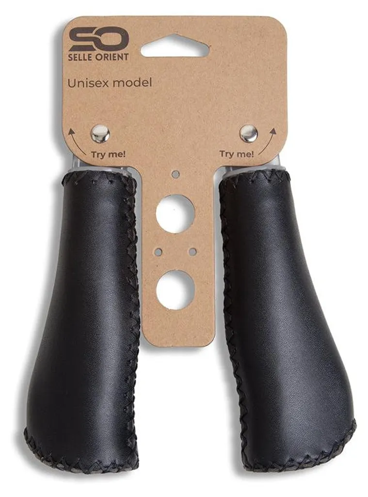 Selle Orient Poignées de vélo 135 mm en cuir microfibre noir de qualité