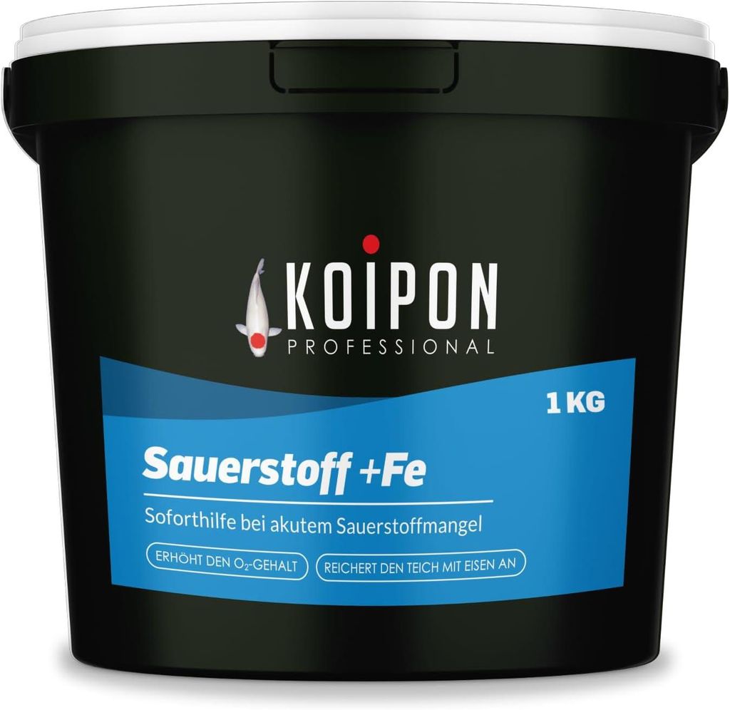 KOIPON Sauerstoff +FE 1kg Aktivsauerstoff Soforthilfe bei Sauerstoffmangel
