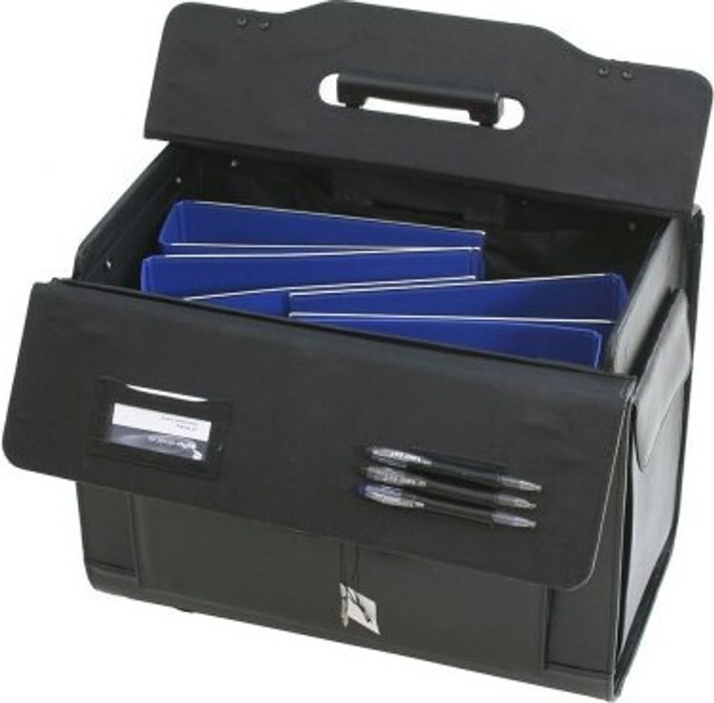 Dermata 2 Rollen Pilotentrolley Leder 39 cm