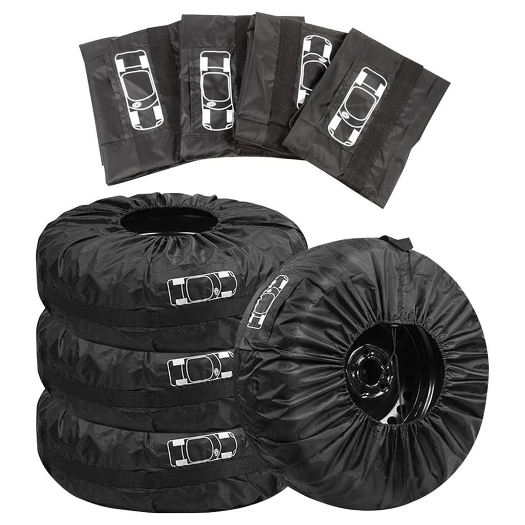4pcs Reifentaschen-Set für 19–23 Zoll, wasserdichte & staubdichte Reifenschutzhüllen (Ø 80 cm) ,ideal zum Reinigen, Transportieren & Lagern