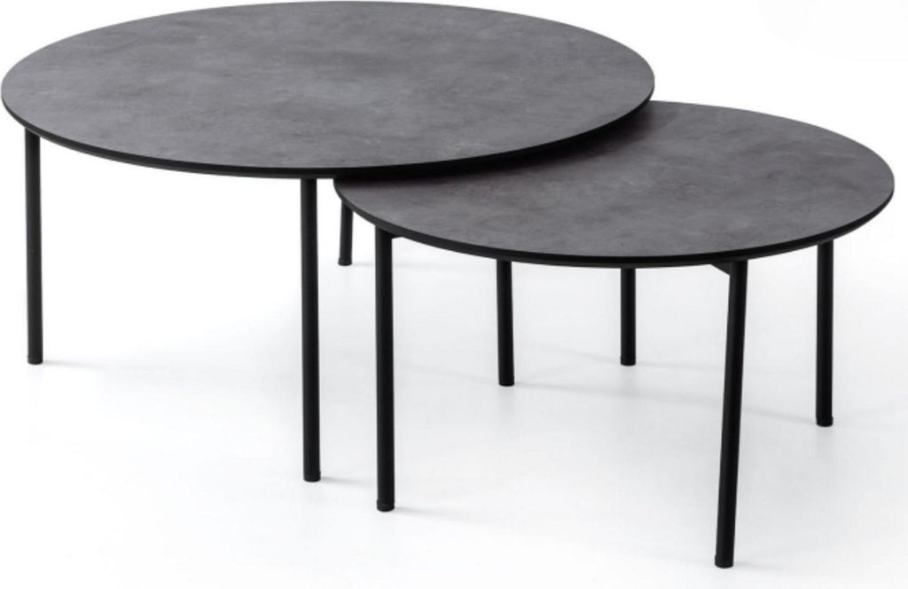2x Couchtische Runde Tische Niedrige Tische Wohnzimmertische Beistelltische