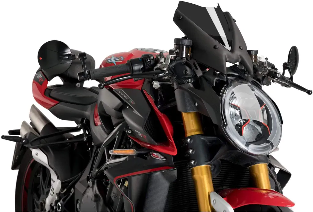 Saute-vent Puig MV Agusta fumé foncé - Matériau acrylique haute densité