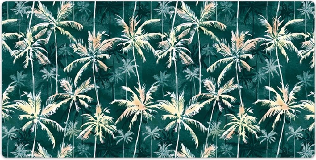 Laptop Schreibtischmatte - Mauspad - 120x60 cm - Tischunterlage - Tropenpalmenmuster