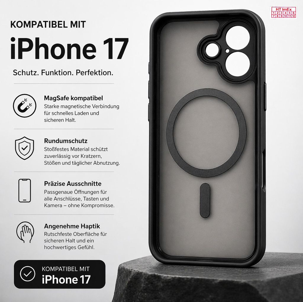 iPhone 17 Hülle kompatibel mit MagSafe Magnet TPU Slim Produktbild 