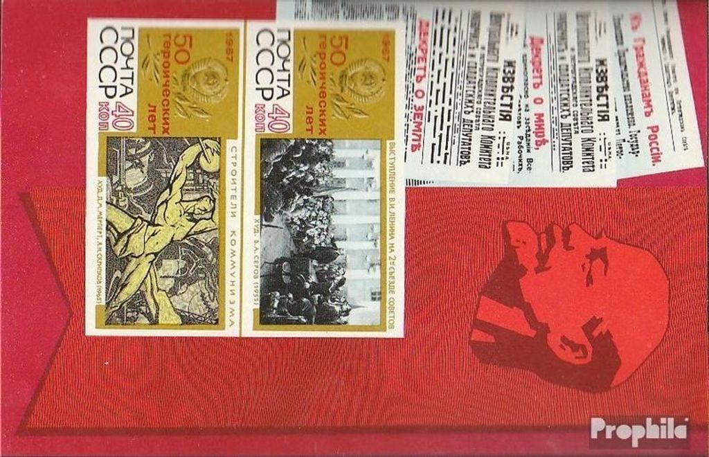 Briefmarken Sowjetunion 1967 Mi Block48 (kompl.Ausg.) postfrisch Oktoberrevolution