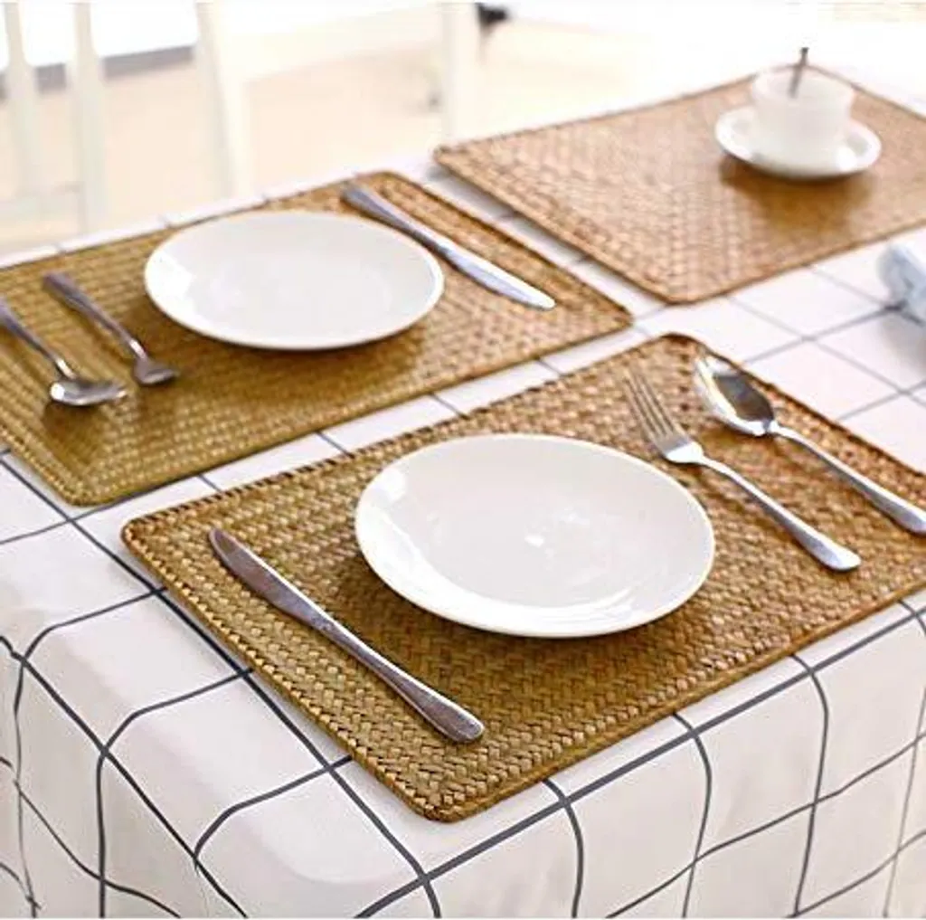 Sets de table en algues pour repas en terrasse et décoration de table