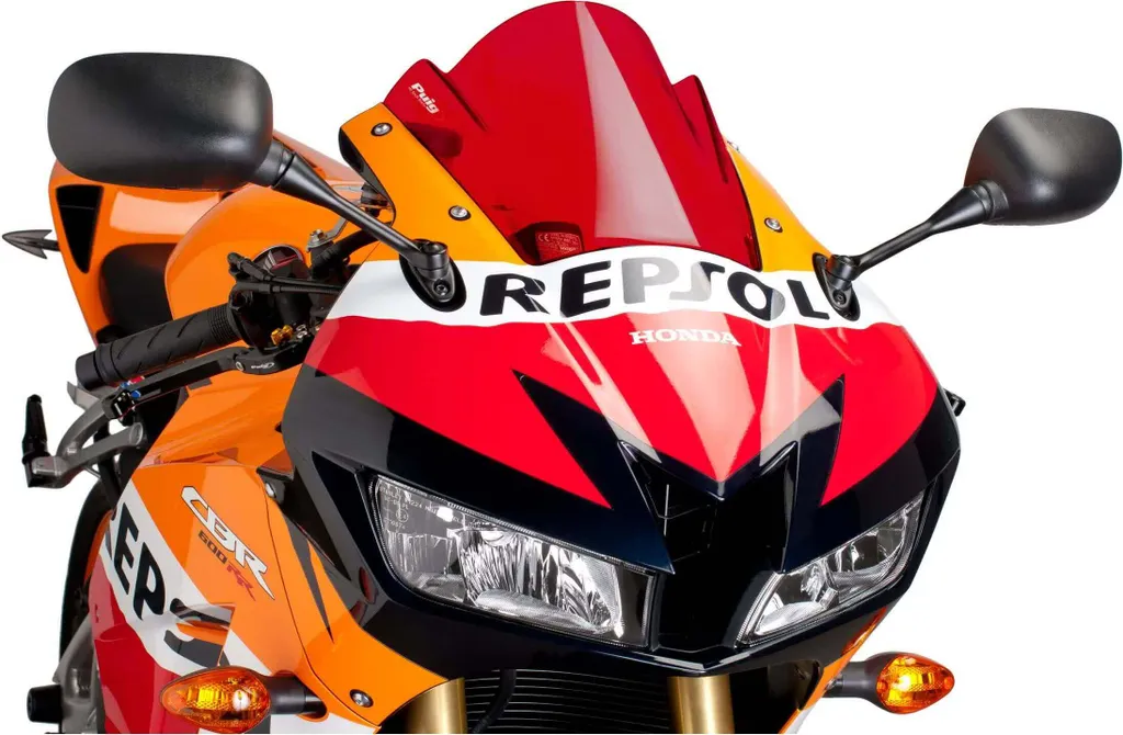 Écran Z-Racing Puig Rouge avec Homologation ABE pour Honda CBR RR