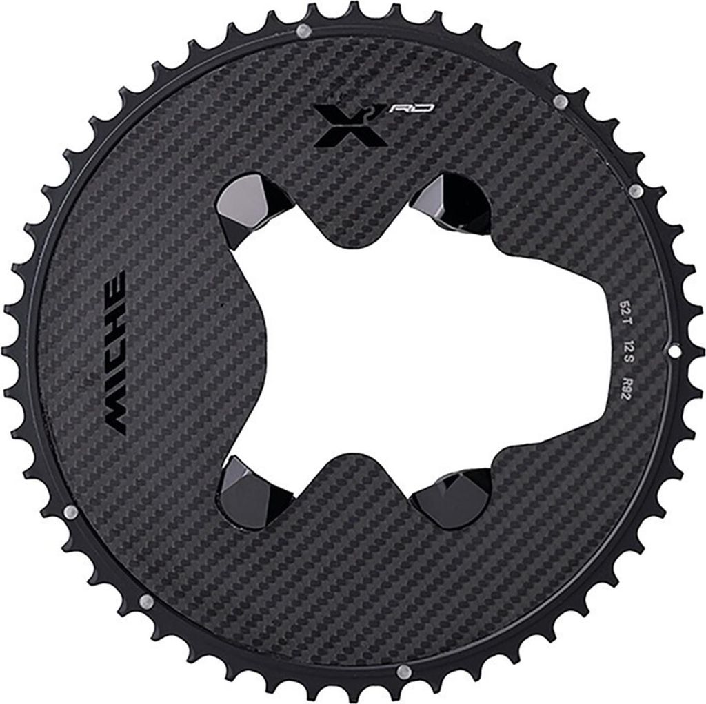 Miche Kettenblatt X2 RD R92 für PM 55 Z.,Alu/Carbon,sw,12-fach,für Dura Ace