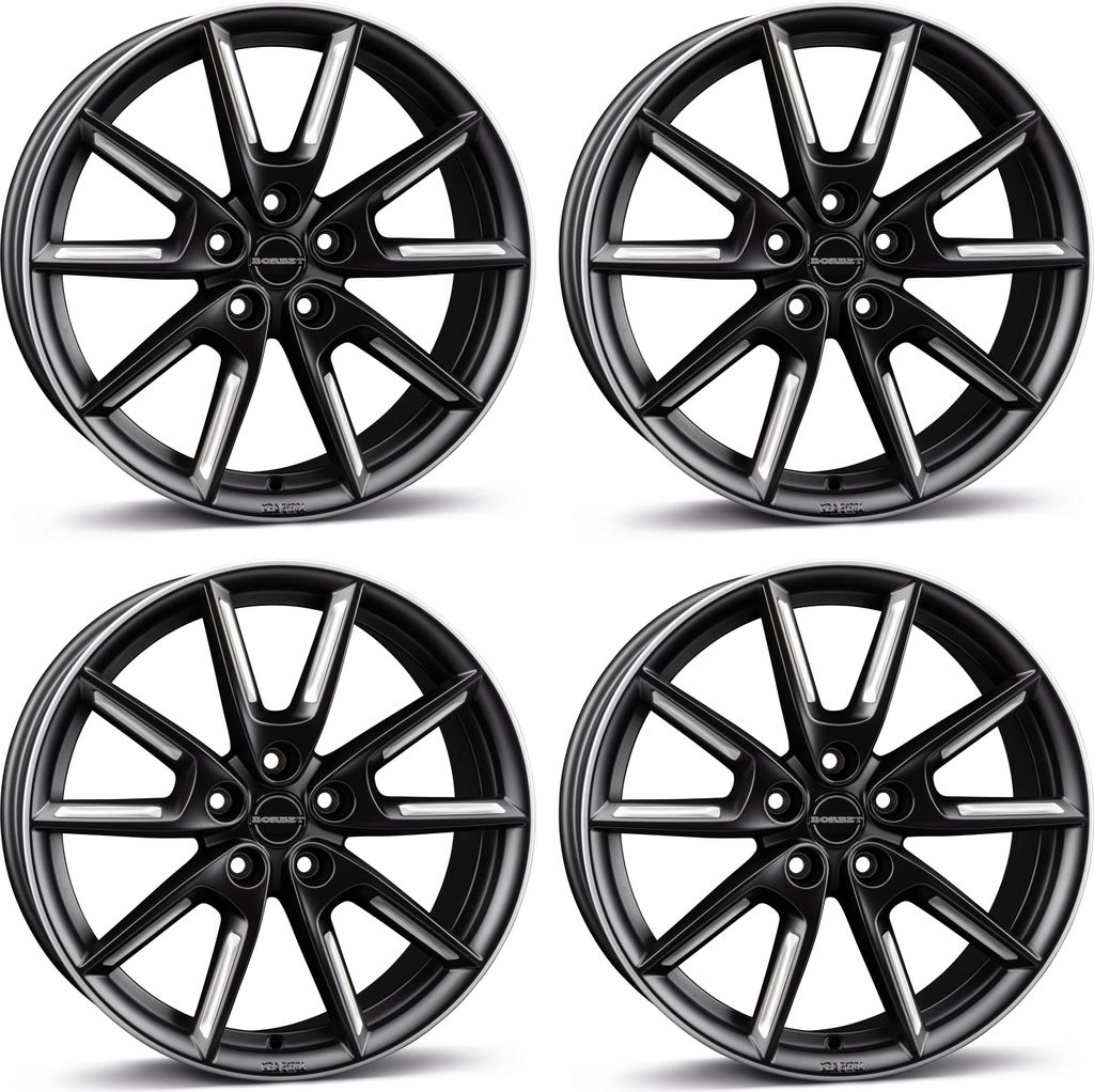 4 Borbet Felgen LX18 8.0x18 ET40 5x114.3 SWMSIL für Honda Accord Civic CR-V CR-Z e:Ny1 FR-V HR-V Stream ZR-V 5x114.3 SWMSIL für Honda