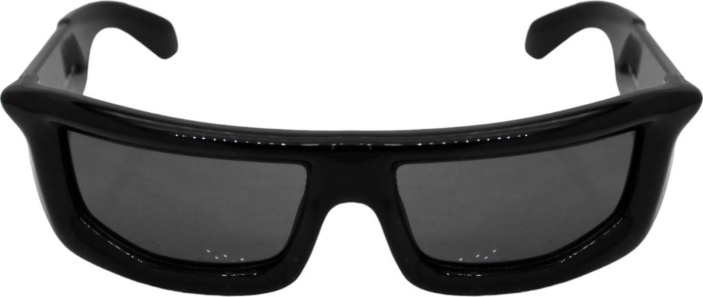 Coole Raverbrille Schnelle Brille Sonnenbrille Damen Herren Sportliche Rechteckige Partybrille Schwarz