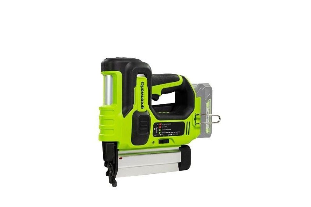 Greenworks GD24BN Akku Nagelpistole, 110 Nägel Kapazität, 110 Stück/min für 20-50 mm 18GA Nägel, Akku Nagler OHNE 24V Akku & Ladegerät