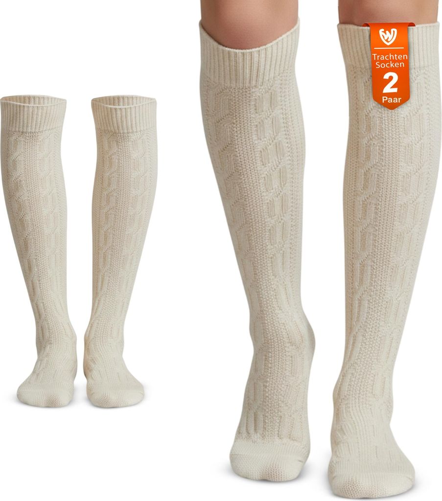 Trachtenstrümpfe 2er Pack Lange Trachtensocken Strümpfe Produktbild 