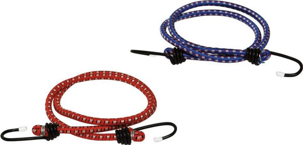 Elastischer Spanngurt mit Haken / Gummiband 7 mm x 80 cm, 2 Stück