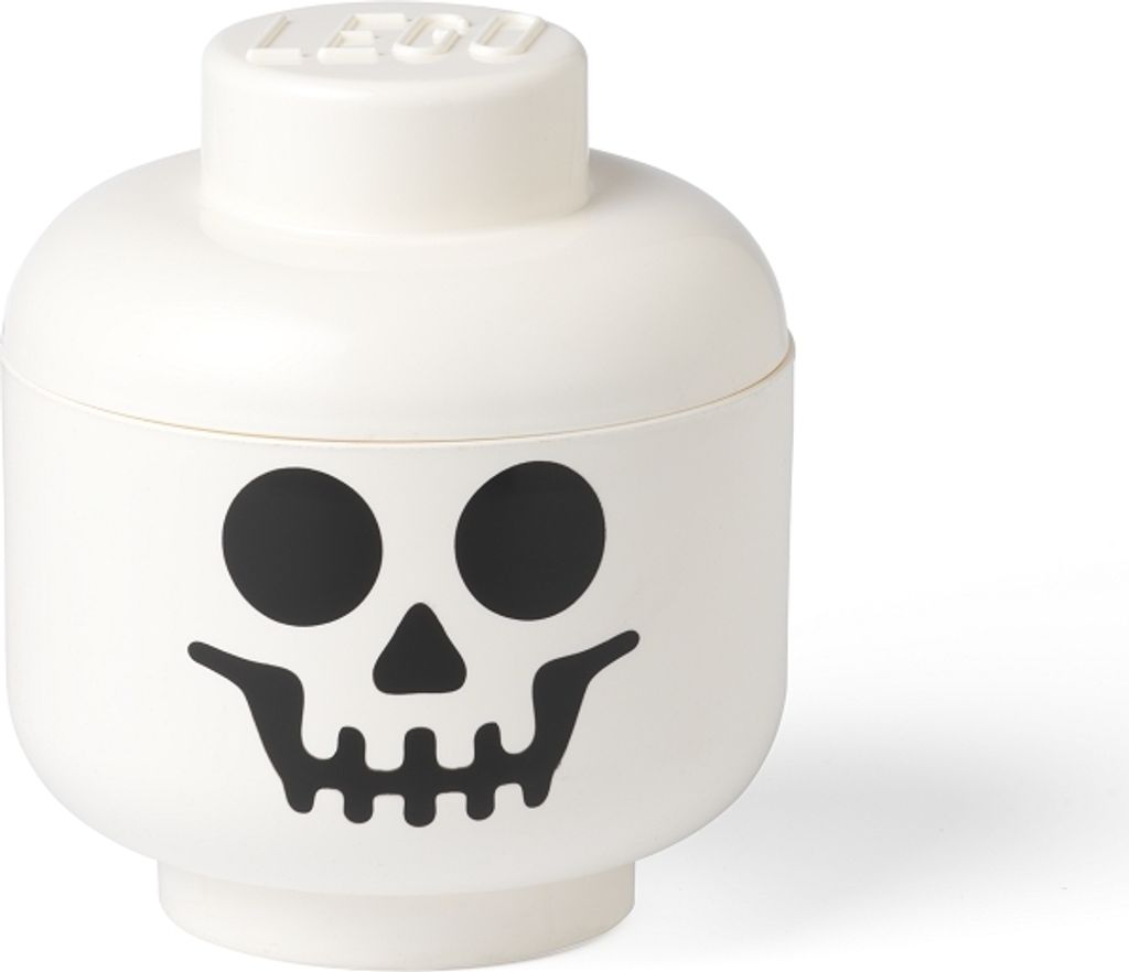 LEGO Storage Head "Skelett", groß (weiß/schwarz)