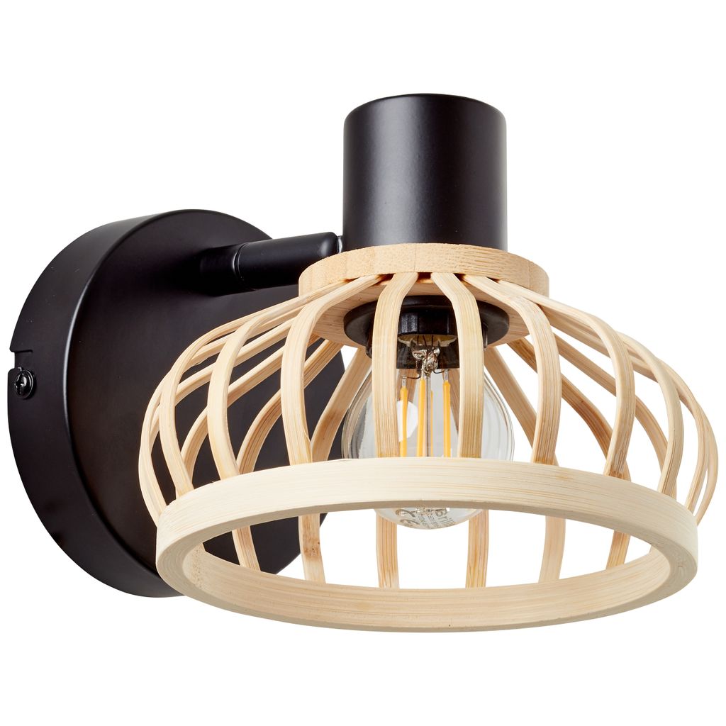 BRILLIANT Wandspot Norah braun IP20 E14 28 Watt dimmbar g. f. Tropfenlampe