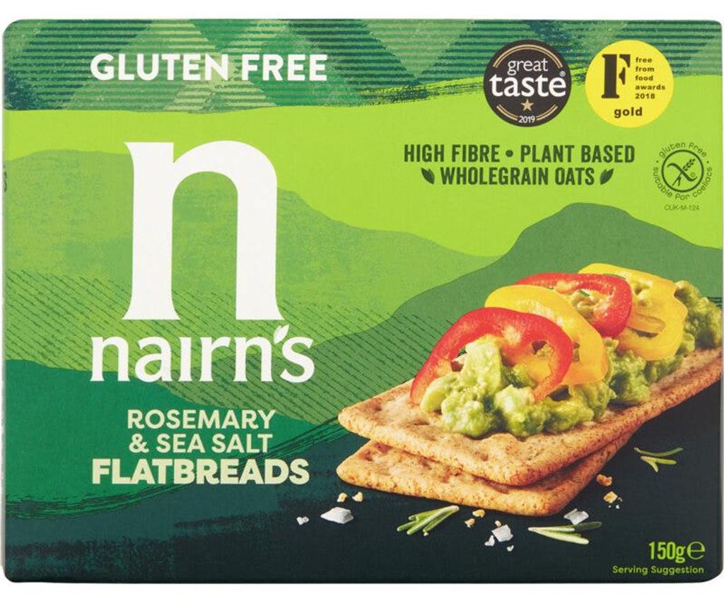 Nairn's Rosemary & Meersalz Fladenbrot 150g – Knuspriges Produktbild 