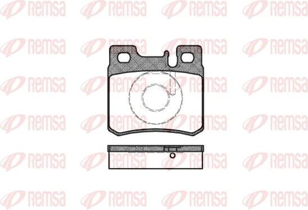 REMSA 0282.20 Bremsbelagsatz, Scheibenbremse OE 0014200220 kompatibel mit C-Klasse, CLK, E-Klasse, SL, SLK