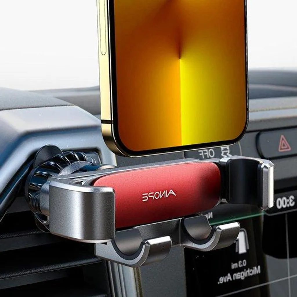 Support téléphone gravité auto-bloquant avec protection en silicone