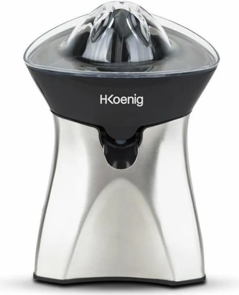 Spremiagrumi elettrico, H.KoeNIG AGR60, 60 W, 2 coni intercambiabili, beccuccio antigoccia, acciaio inossidabile