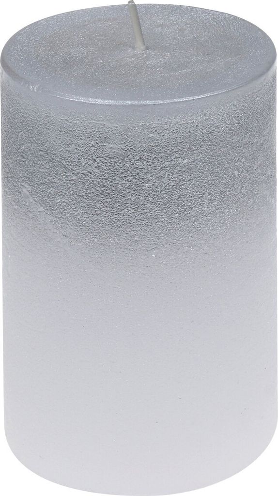 Stumpenkerze "FOGGY" Silber 100/68 mm, Weihnachtskerzen von Steinhart Kerzen in RAL-Kerzen Güte Qualität