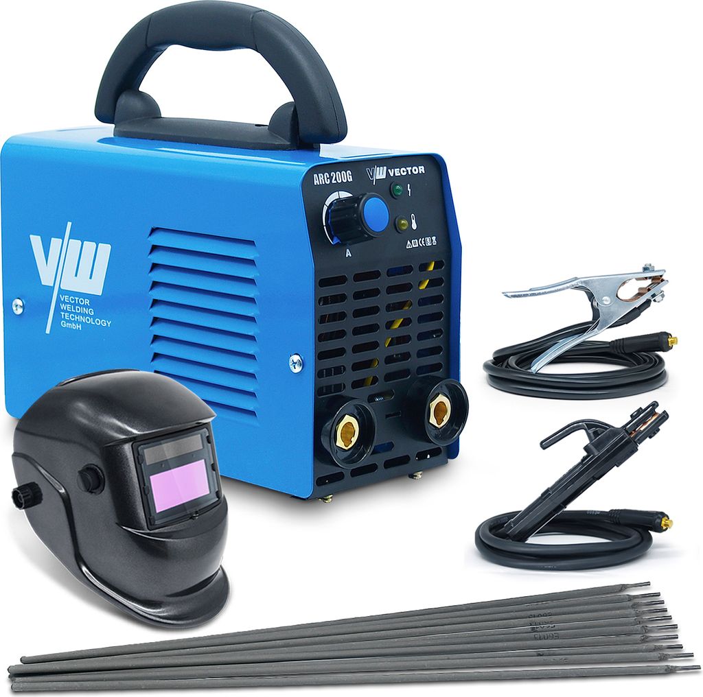 VECTOR WELDING Elektrodenschweißgerät ARC 200G 200A SET Produktbild 1