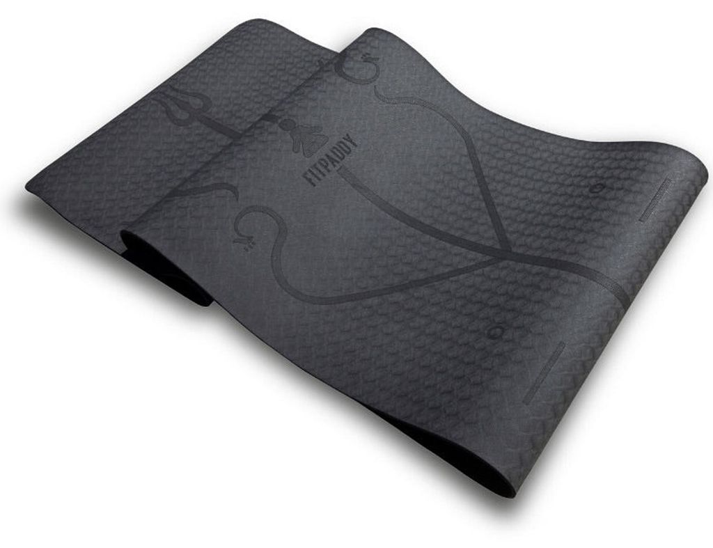 FITPADDY MAT01BL Yoga-Matte Thermoplastisches Elastomer (TPE) Schwarz