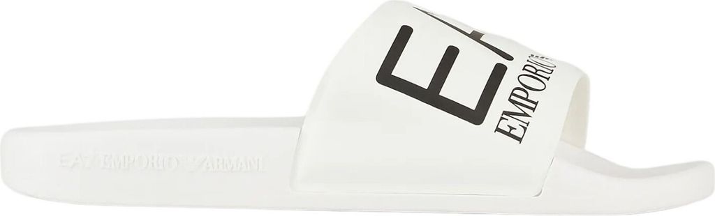 EA7 Emporio Armani Pantolette Bade-Pantolette mit Maxi-Logo und rutschfester Gummisohle