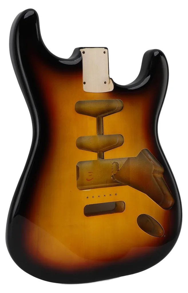Corps guitare peuplier finition Sunburst 3 tons avec défonce type HSH - 5