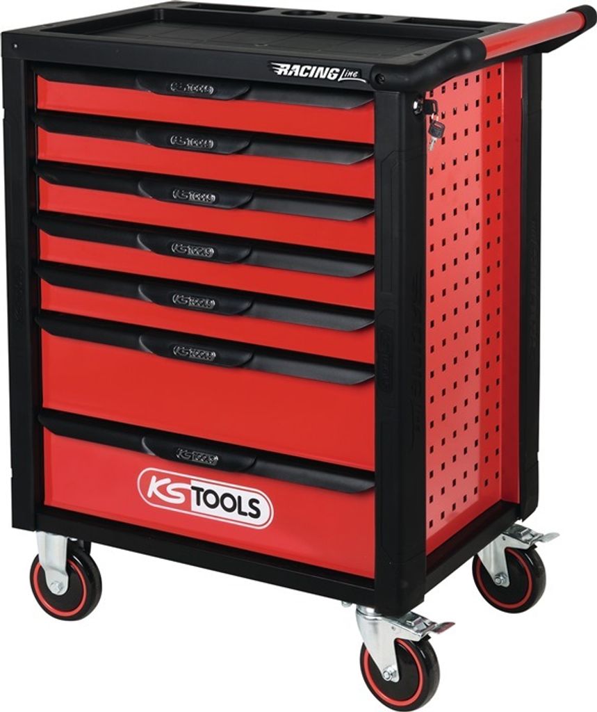 KS TOOLS Racingline noir/rouge Servante d'atelier avec 7 Image du produit 
