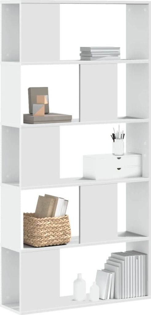 Maison Exclusive - Bücherregal 5 Böden Weiß 80,5x23,5x162,5 cm Holzwerkstoff