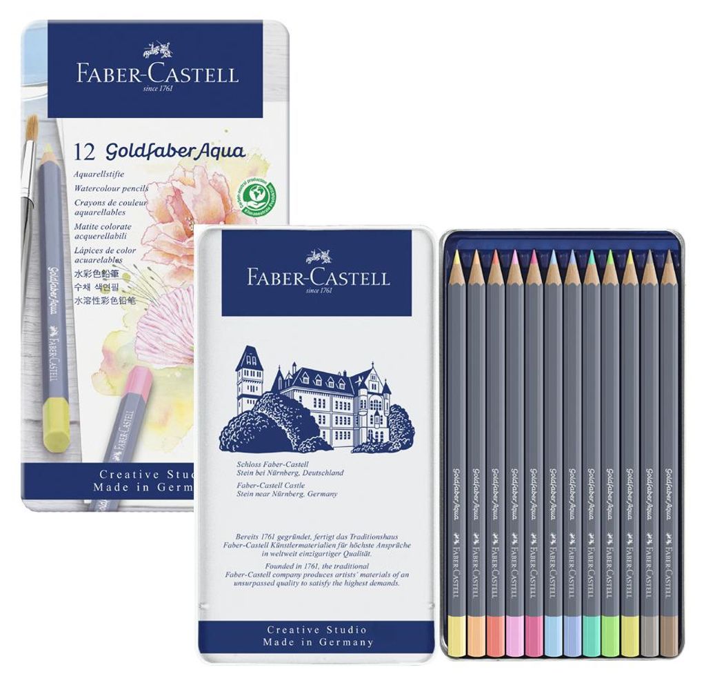 FABER-CASTELL Aqua.st. Gofa Aqua Pastell 12er Metallet Image du produit 