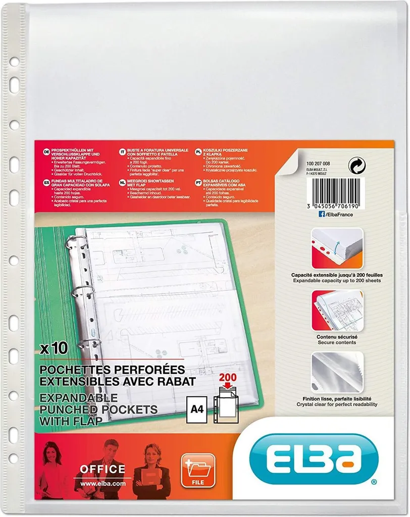 Custodie ELBA A4 Espandibili 0,2mm - Protezione Documentale Lunga Durata