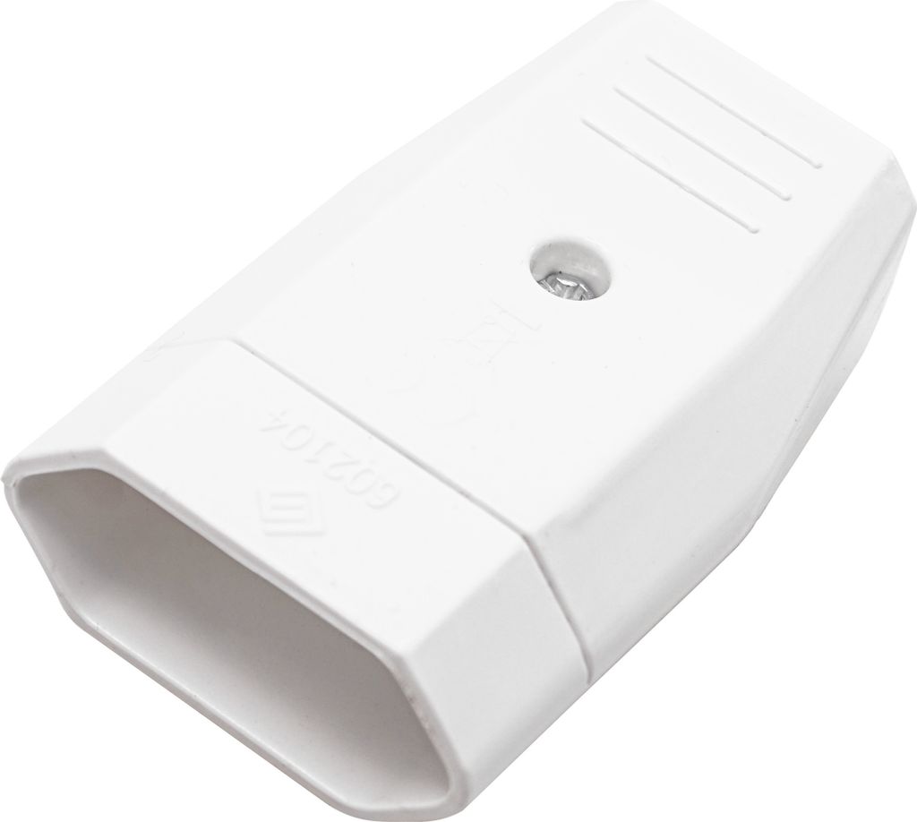 Eurokupplung Flach Kupplung 10A 2P 230V weiß Produktbild 