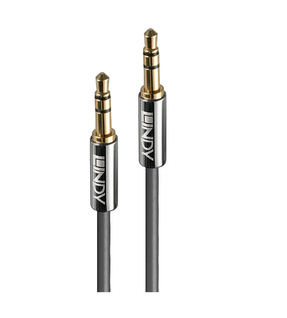 Lindy 35322 Cavo Audio 3.5 mm Cromo Line 2m | Qualità Premium Stereo