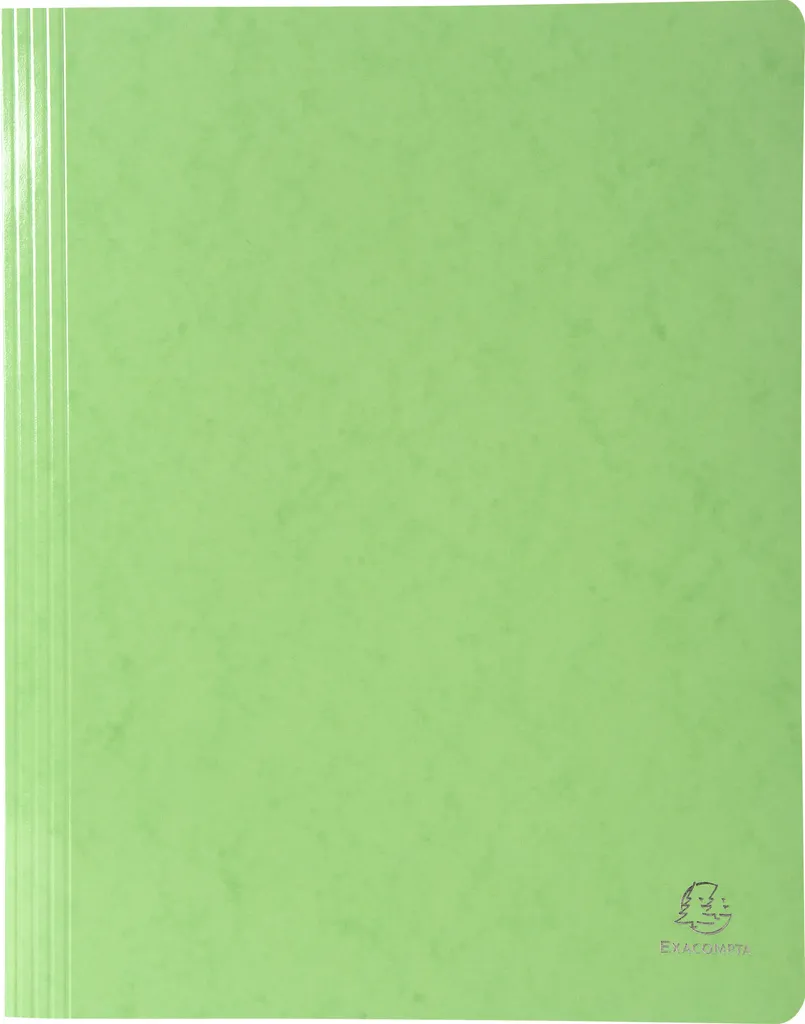 Chemises à lamelles Exacompta A4 Vert Anis - Pochettes cartonnées 355g