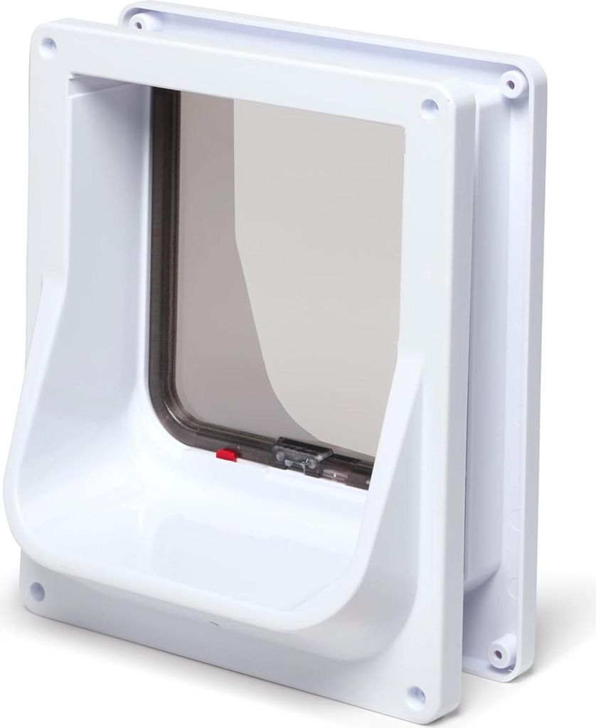 Elektromagnetisches Katzenklapp - B: 195 cm H: 242 cm weiß