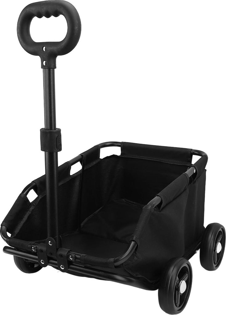 Dog Stroller Carbon Steel 15.43 Tragfähigkeit Lightweight Folding Pet Carrier mit Rädern Pet Travel Cart Black