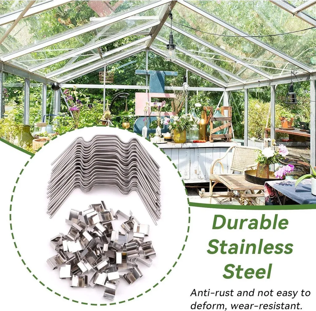 Clips de remplacement pour plaque polycarbonate et serre de jardin - 2