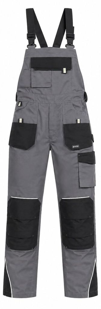 Arbeitslatzhose - graue Latzhose 58 - strapazierfähige Produktbild 