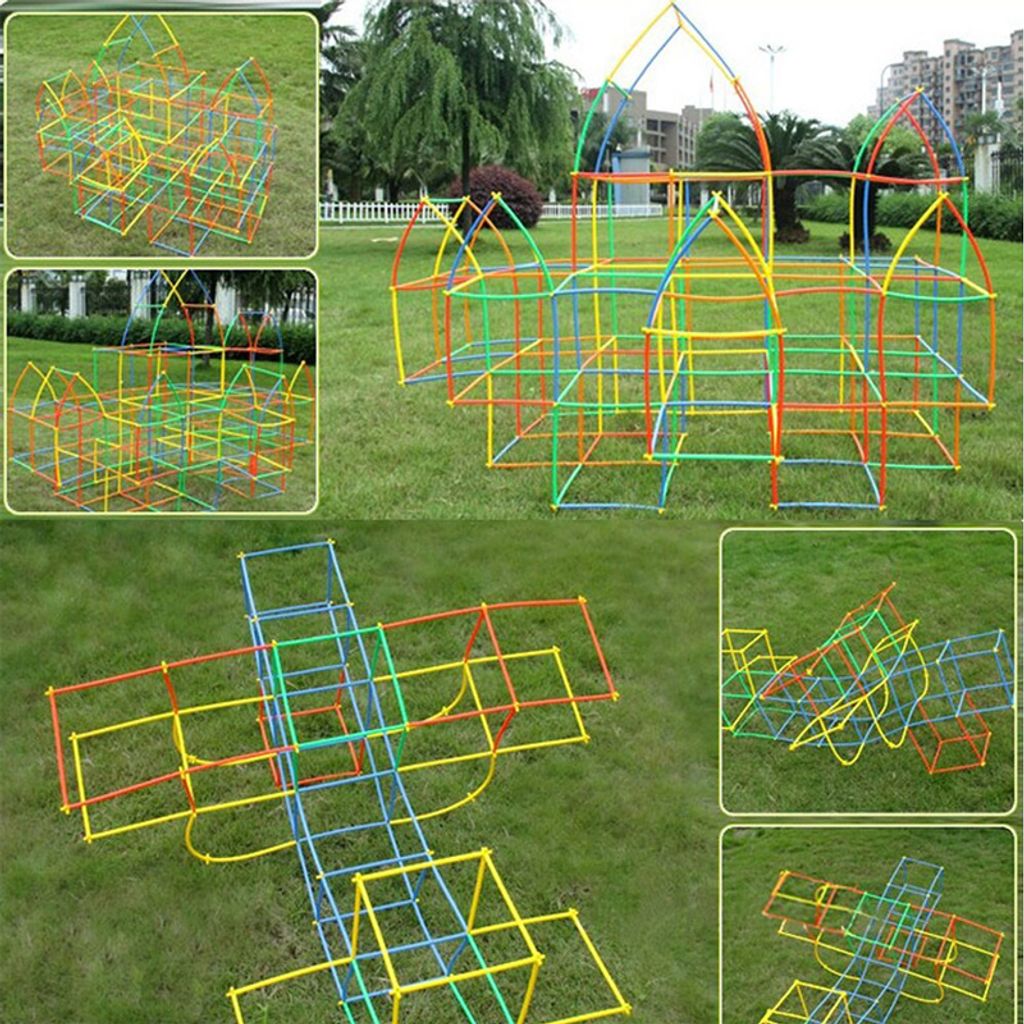 400stk Strohhalme Bausteine Set Lernspielzeug ab 3 Jahren Produktbild 11