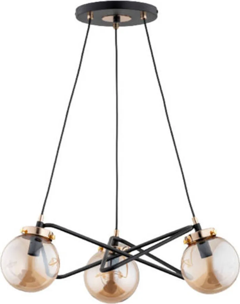 Lustre suspension triple style industriel VEGA pour salon et bureau