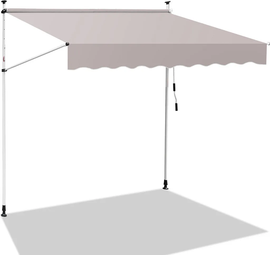 Jopassy Tenda da sole a morsetto Tenda da sole retrattile Protezione solare del balcone senza forare 350x120cm